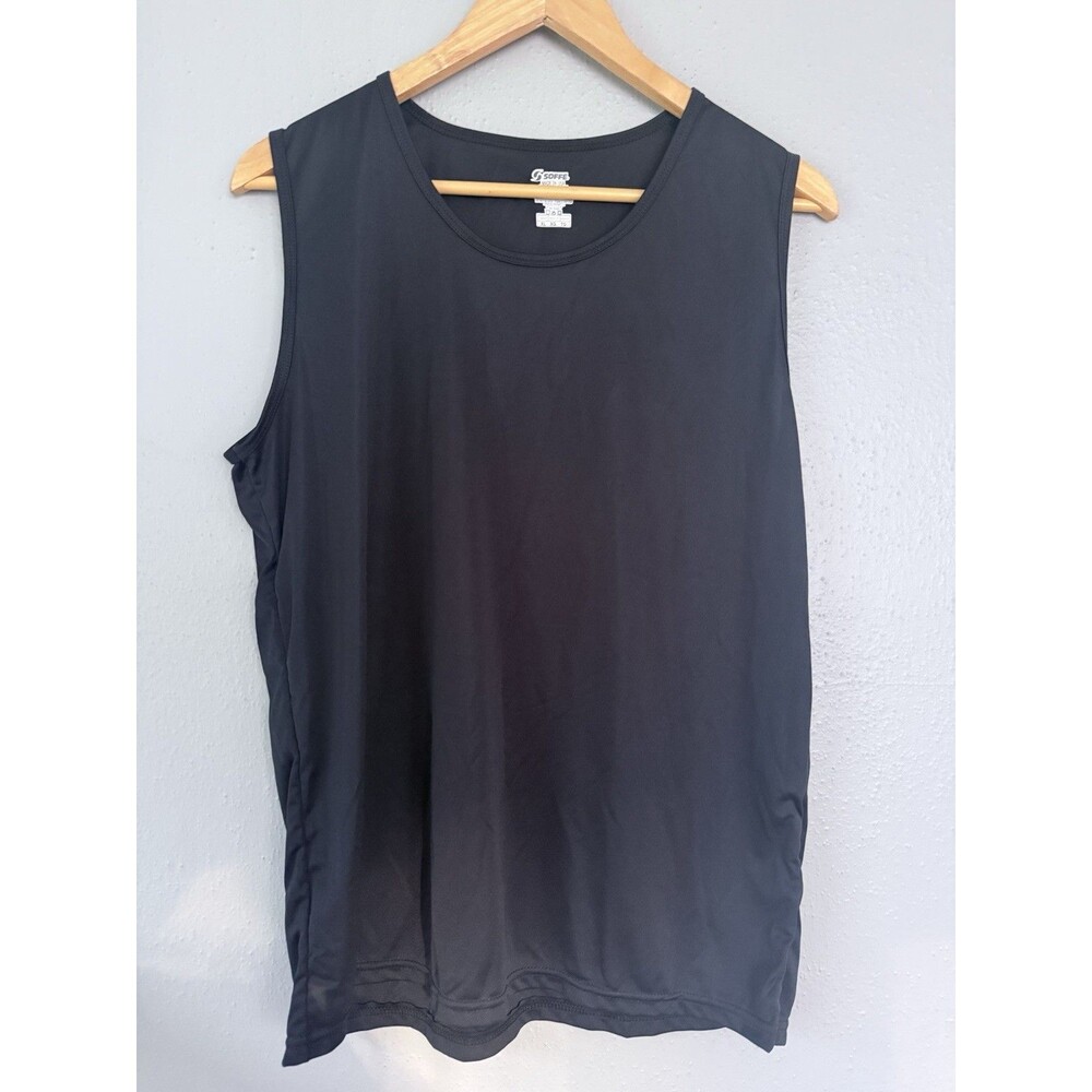 Soffe Adult Size XL Black Lightweight Sleeveless Muscle sport summer